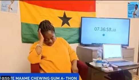 gum-a-thon:-ghanaian-woman-falls-asleep-after-7-hours-of-gwr-attempt
