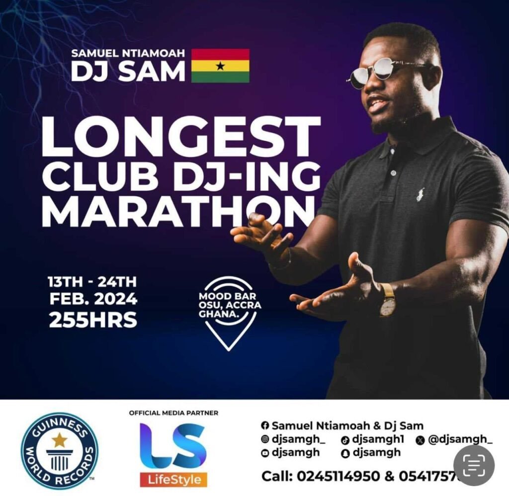 guinness-world-record:-dj-sam-begins-longest-club-dj-ing-marathon