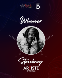 #25thtgma:-stonebwoy-wins-artiste-of-the-year-award-for-the-second-time,-picks-5-other-awards