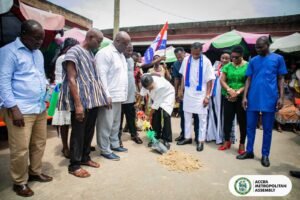 mayor-of-accra-breaks-ground-for-construction-of-new-sheds-for-plantain-sellers-at-agbogbloshie