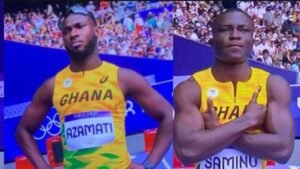 azamati-and-saminu-fall-short-in-100m-semis-at-paris-2024